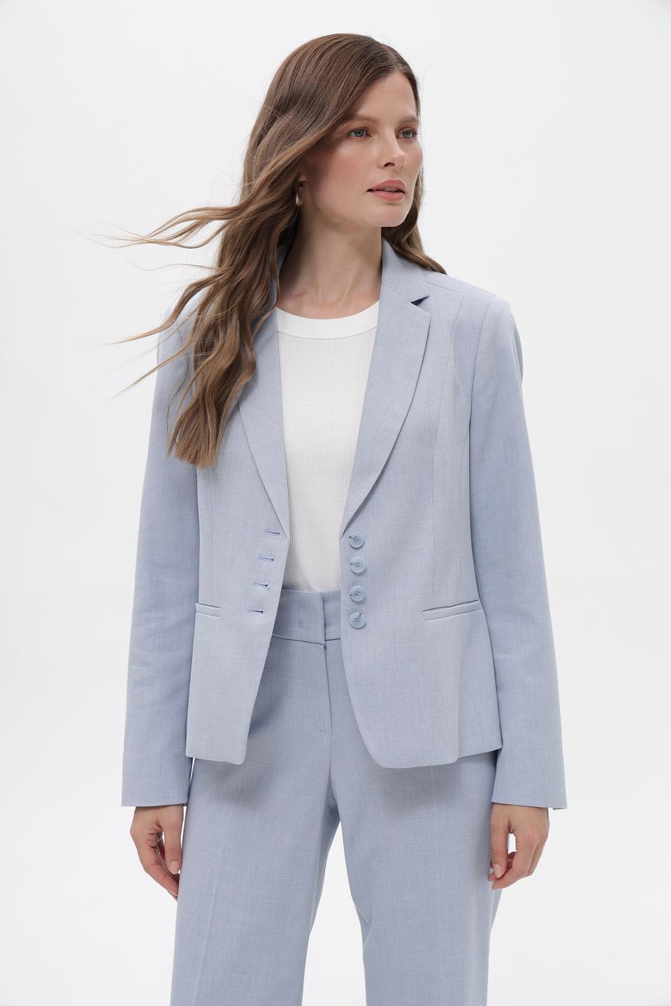Жакет Bianca приталенный голубой