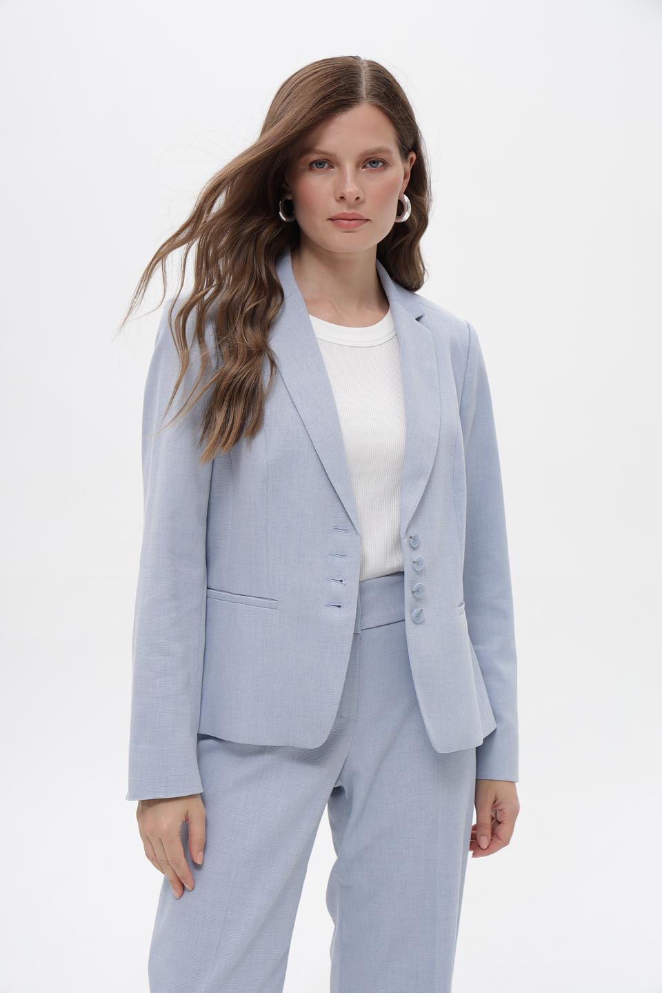 Жакет Bianca приталенный голубой