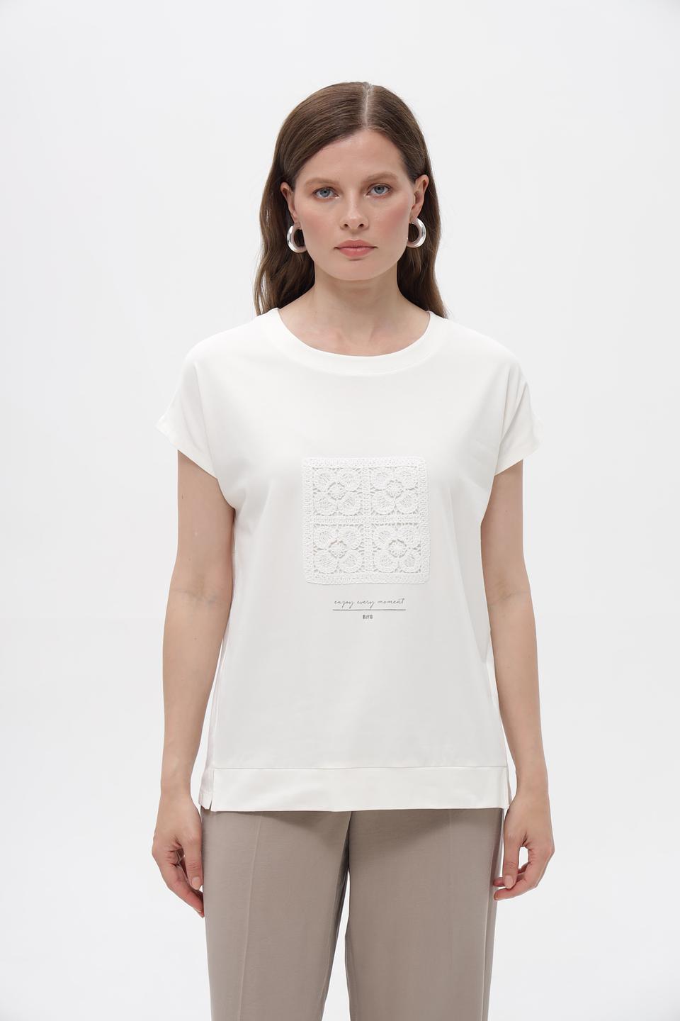 Футболка Bianca с принтом белый