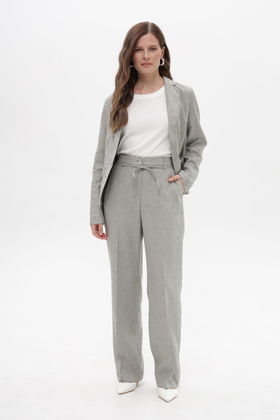 Брюки Bianca с поясом-завязкой