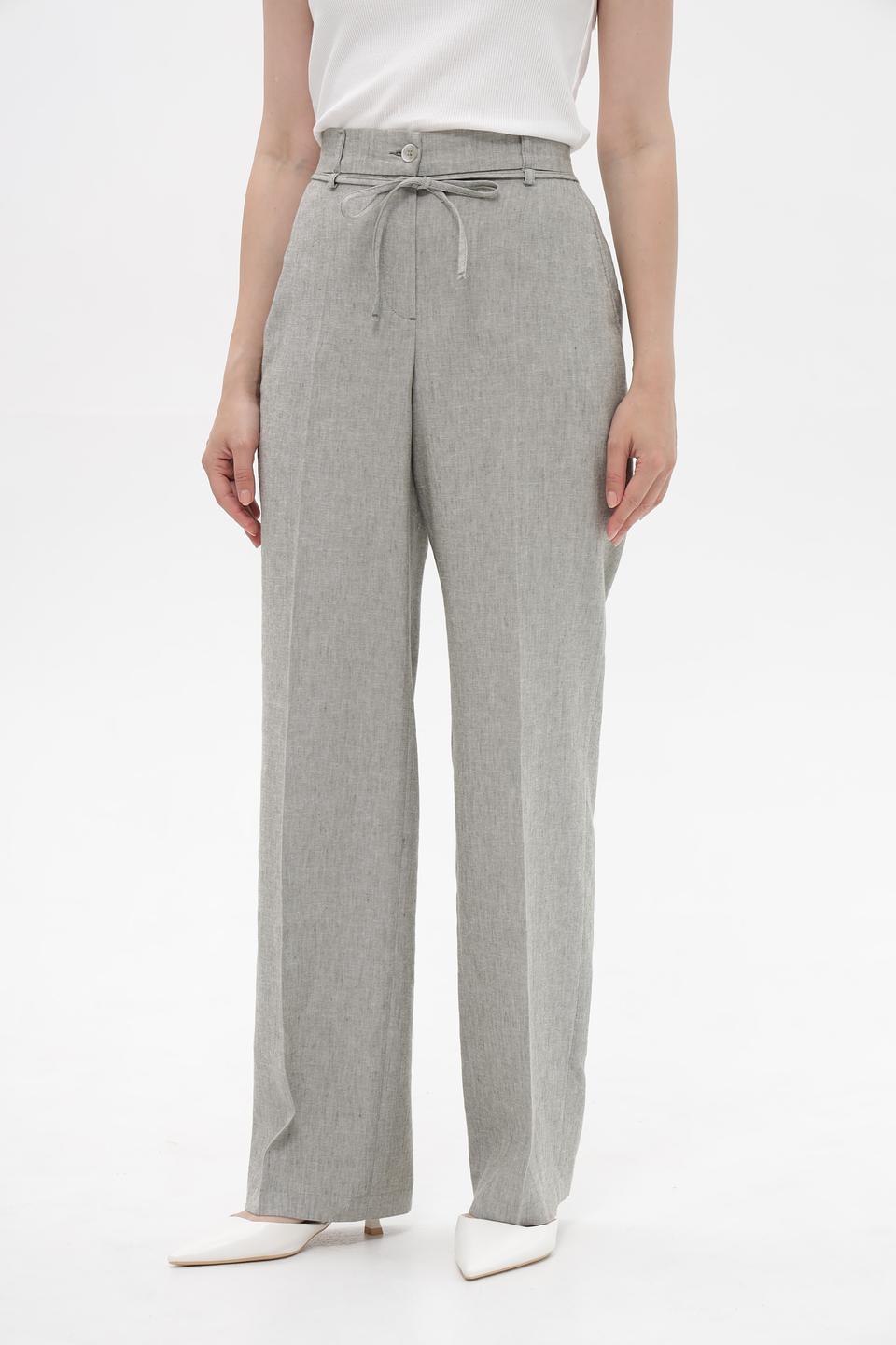 Брюки Bianca с поясом-завязкой