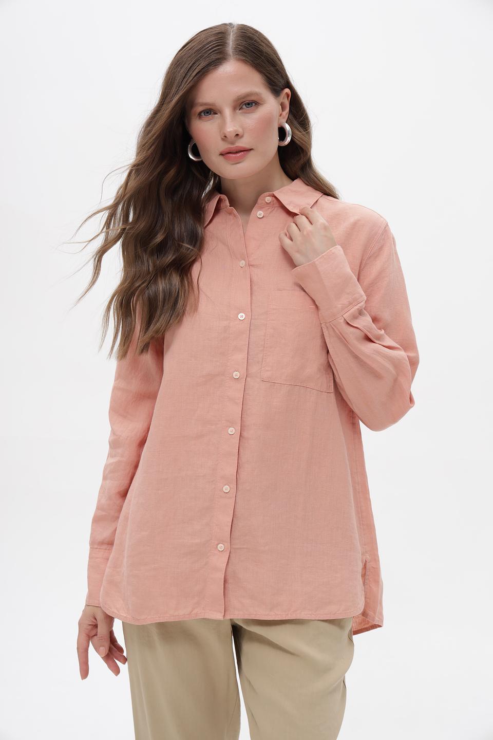 Блуза Marc O Polo из льна персикового цвета