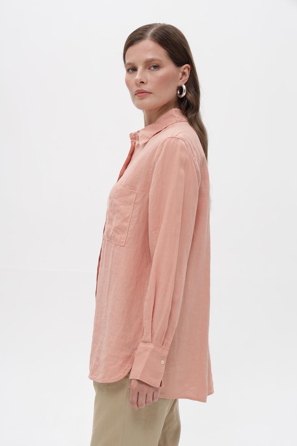 Блуза Marc O Polo из льна персикового цвета