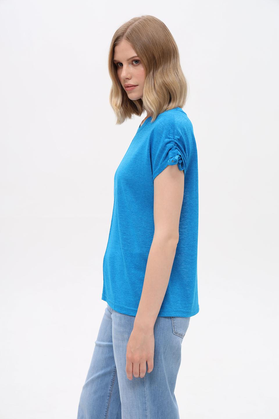 Блузка Broadway с завязками голубая