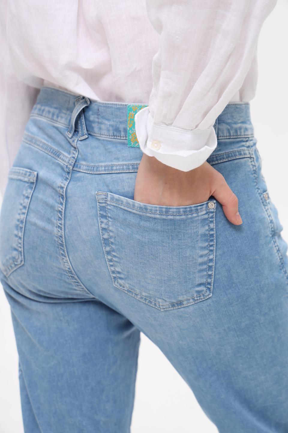 Джинсы Angels с бабочками голубые