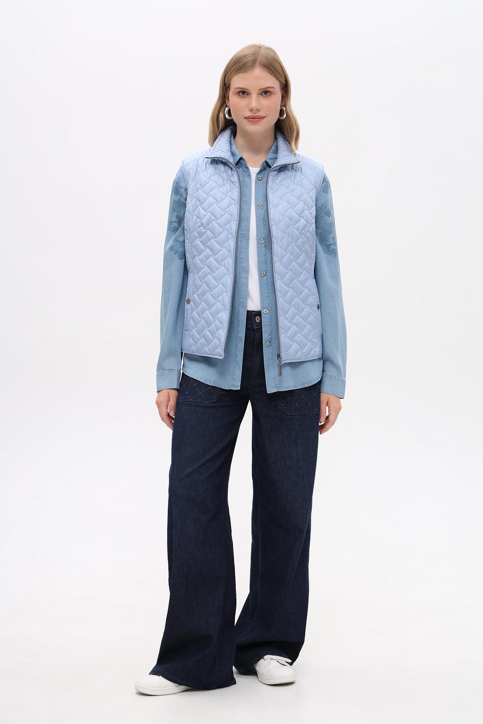 Жилет Lebek стеганый голубой
