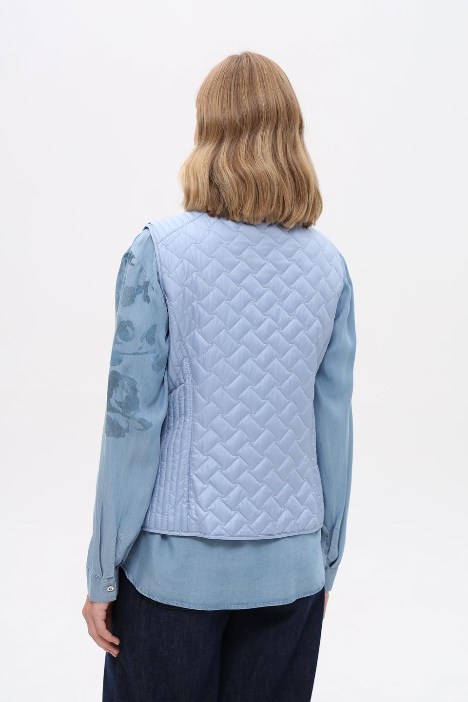 Жилет Lebek стеганый голубой