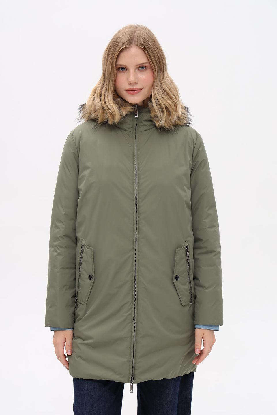 Куртка Pezzo хаки с мехом