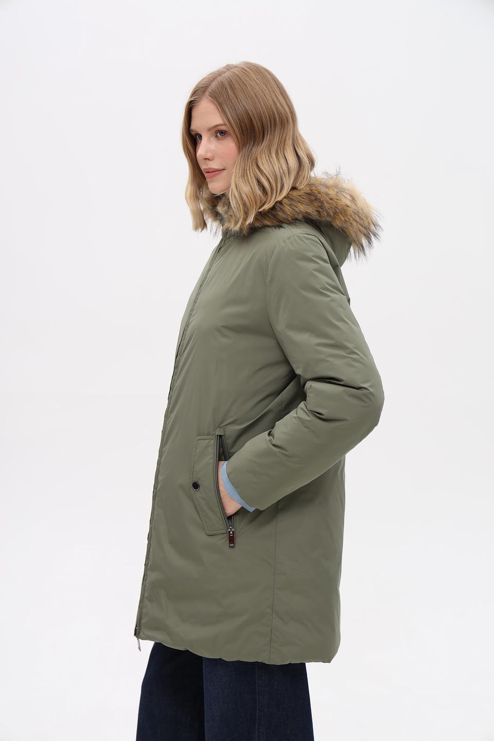 Куртка Pezzo хаки с мехом