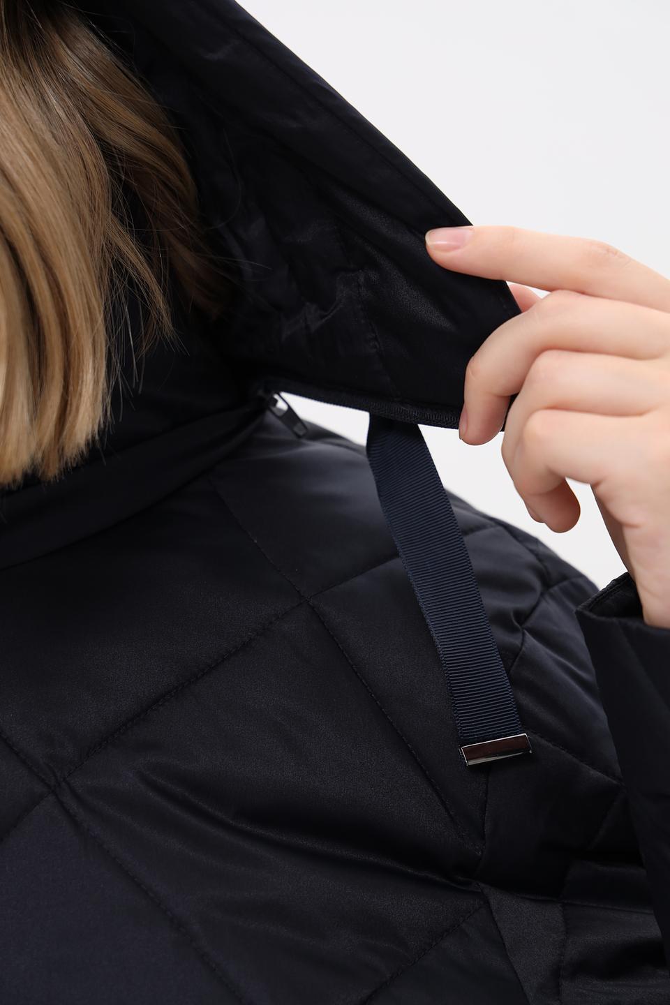 Пальто стеганое Pezzo темно-синее