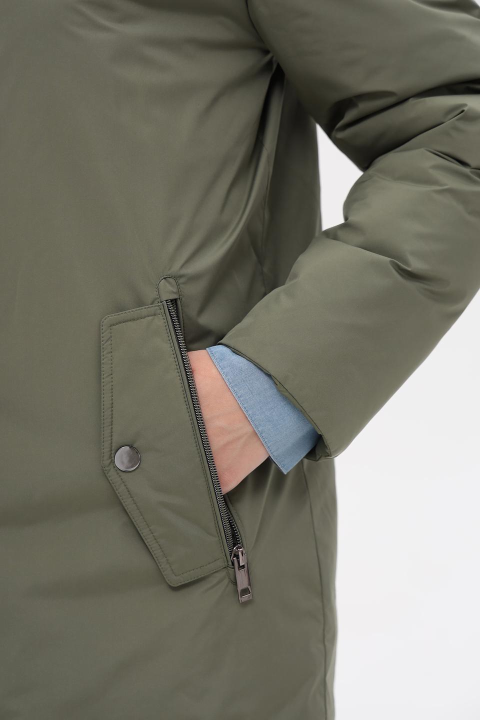 Куртка Pezzo хаки с мехом