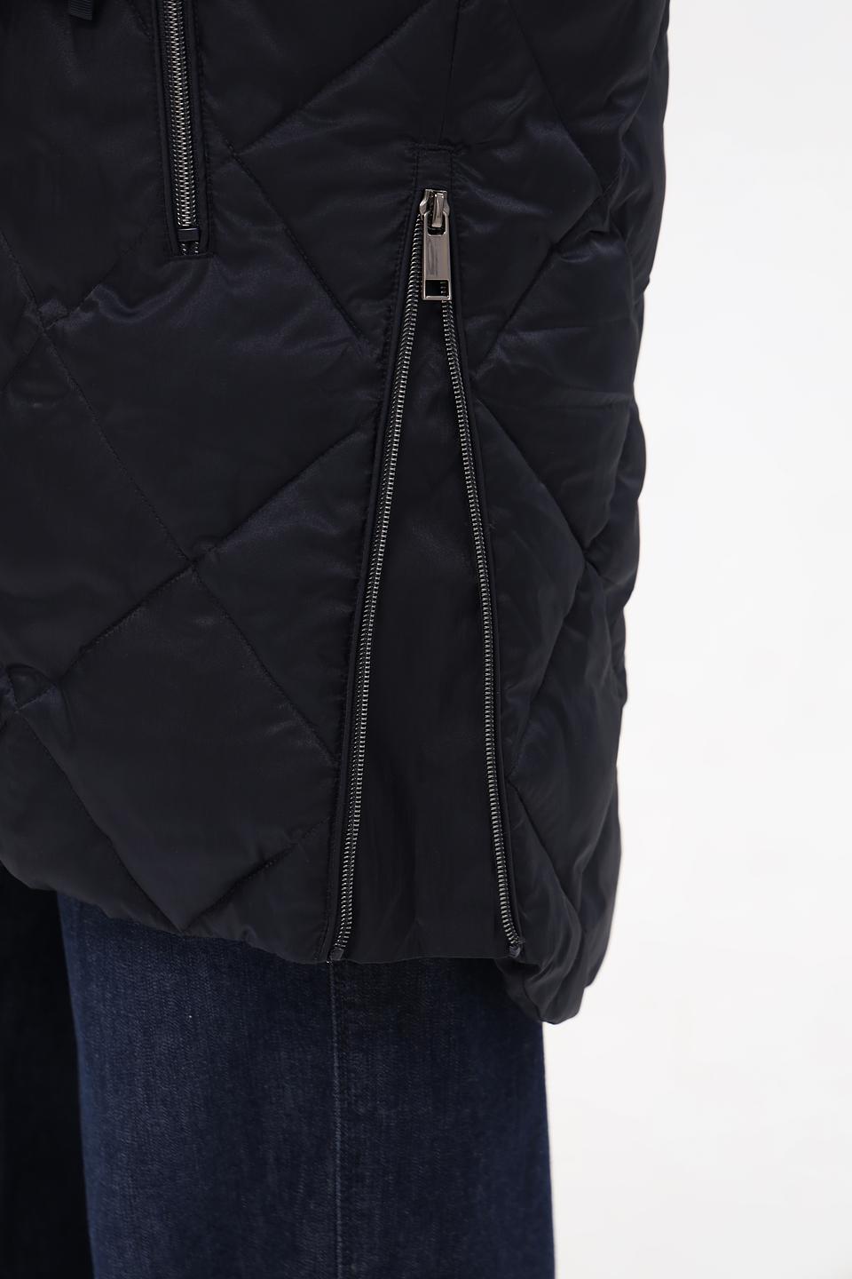 Пальто стеганое Pezzo темно-синее
