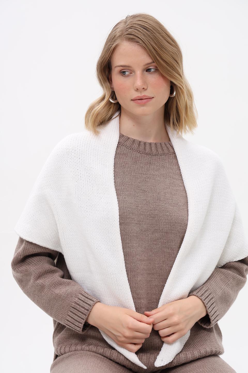 Шарф Marhatter вязаный белый