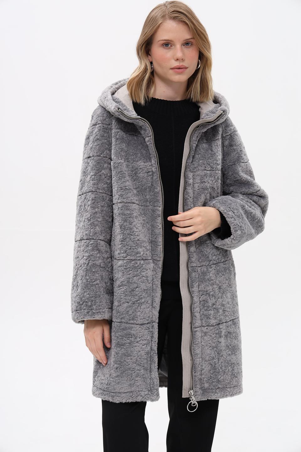 Шуба Electra style серая