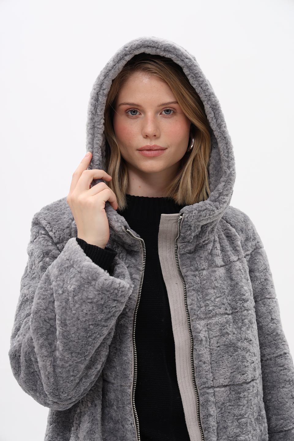 Шуба Electra style серая