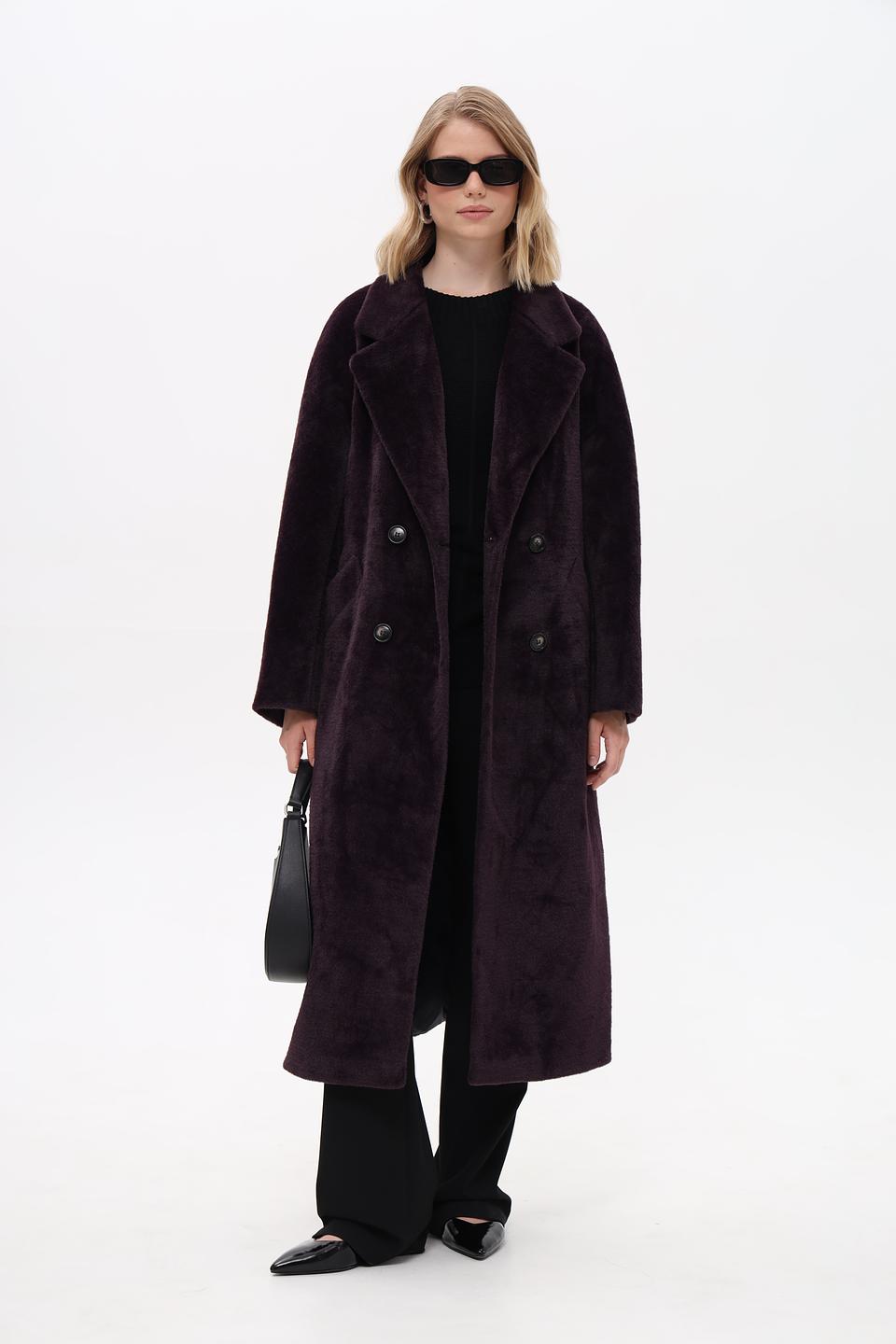 Шуба Electra style баклажановая