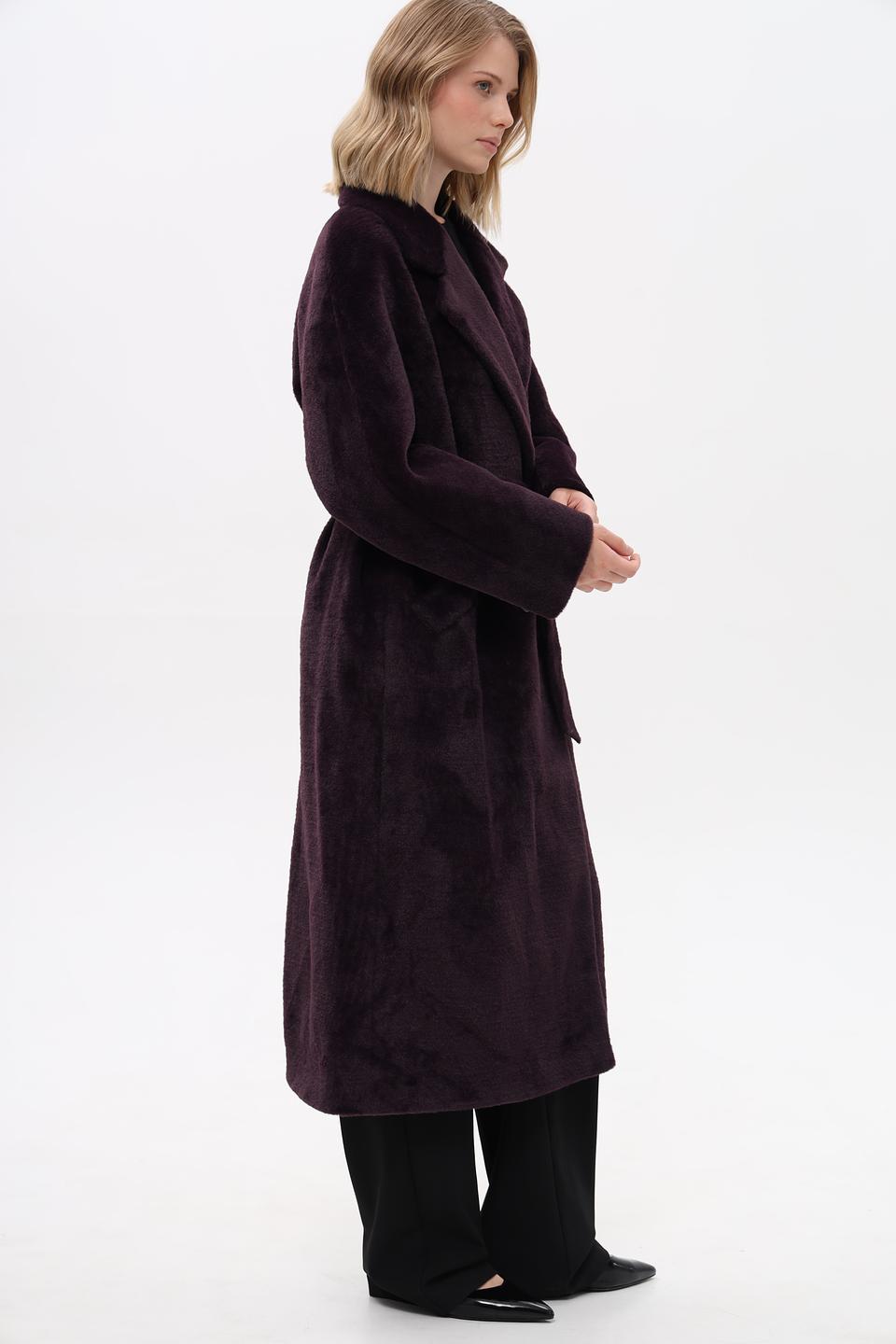 Шуба Electra style баклажановая