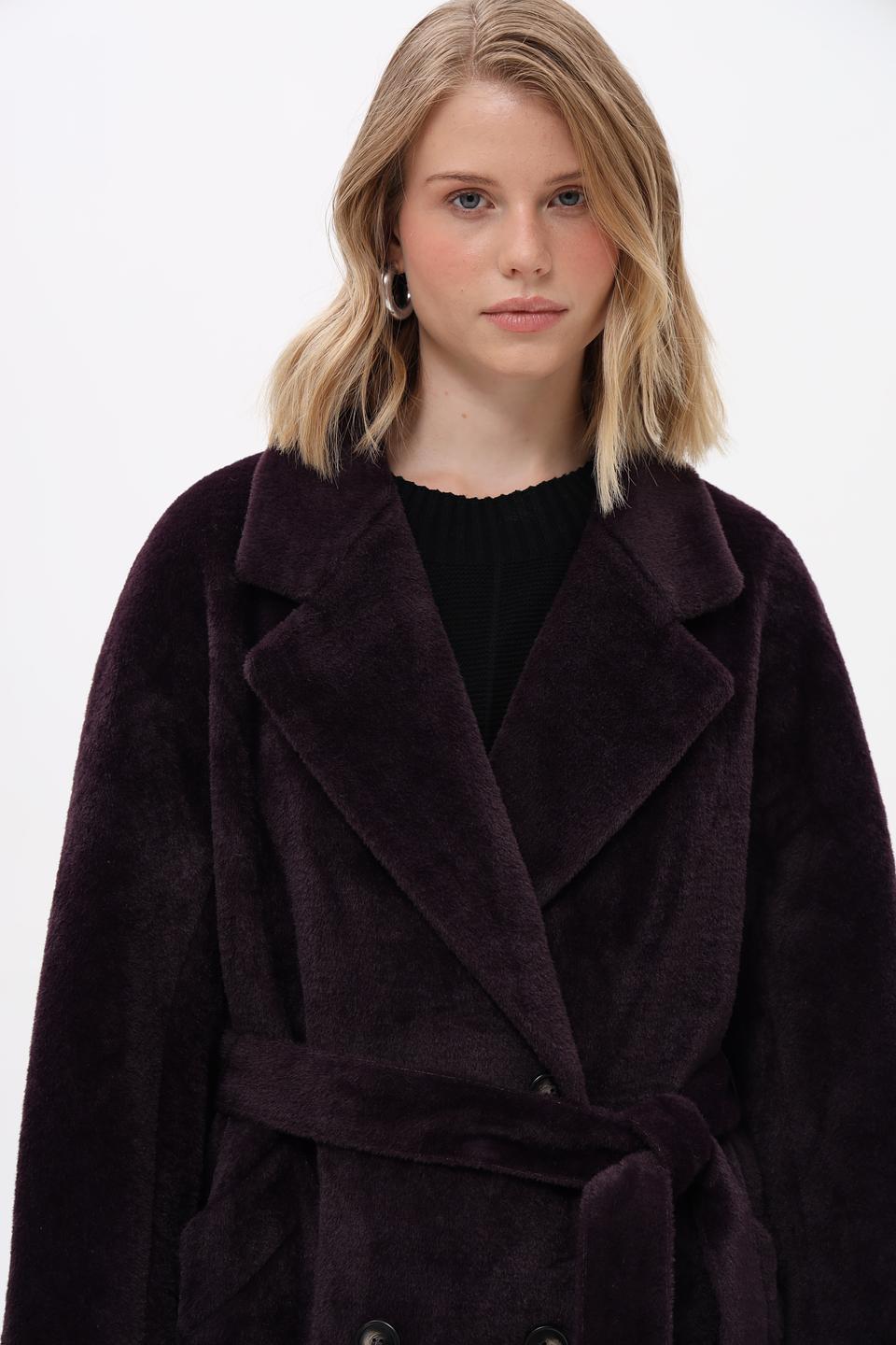 Шуба Electra style баклажановая