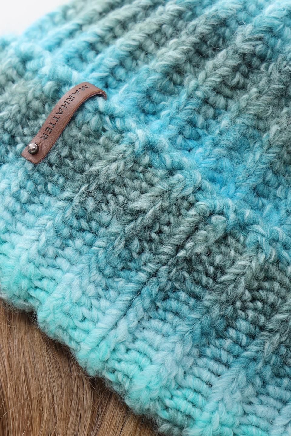 Шапка вязаная Marhatter бирюзовая