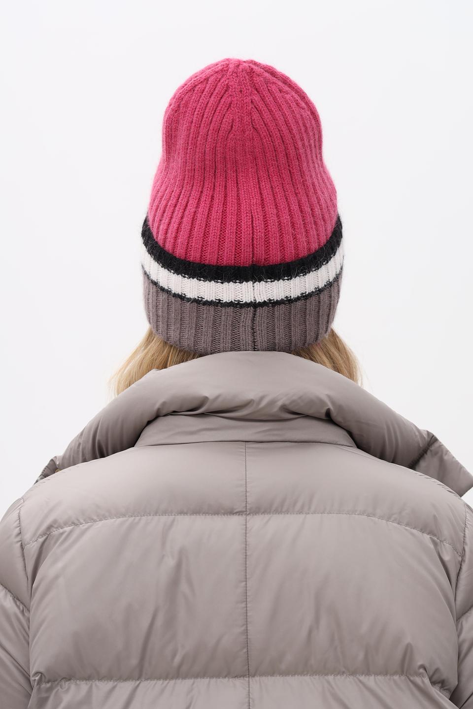 Шапка Marhatter с полосками розовый