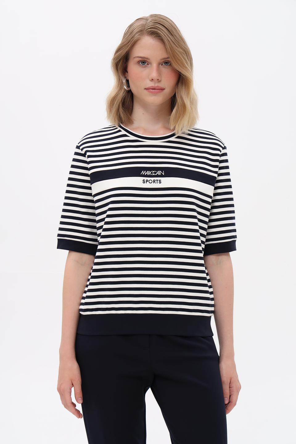 Пуловер Marc Cain Sports в полоску