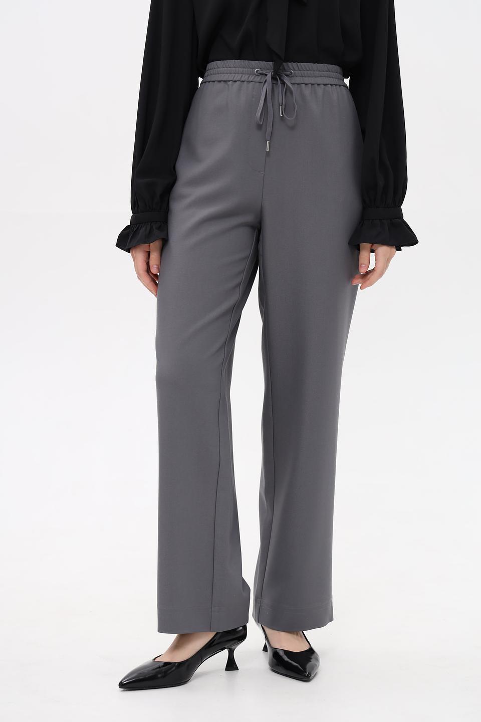 Брюки прямого кроя Just Valeri серые