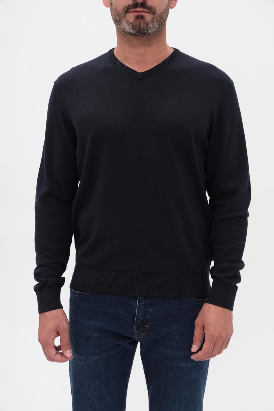 Джемпер Bugatti V-образный вырез чёрный