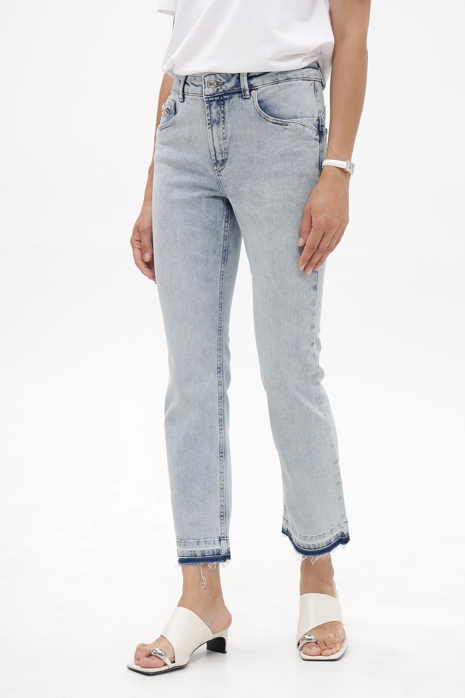 Джинсы Marc Aurel с необработанным краем голубые