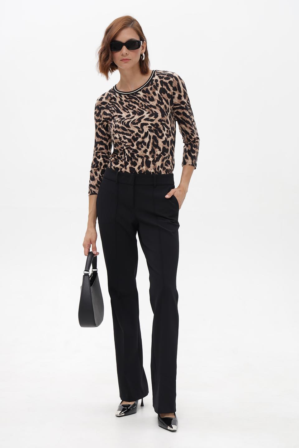 Брюки Cambio клёш чёрные