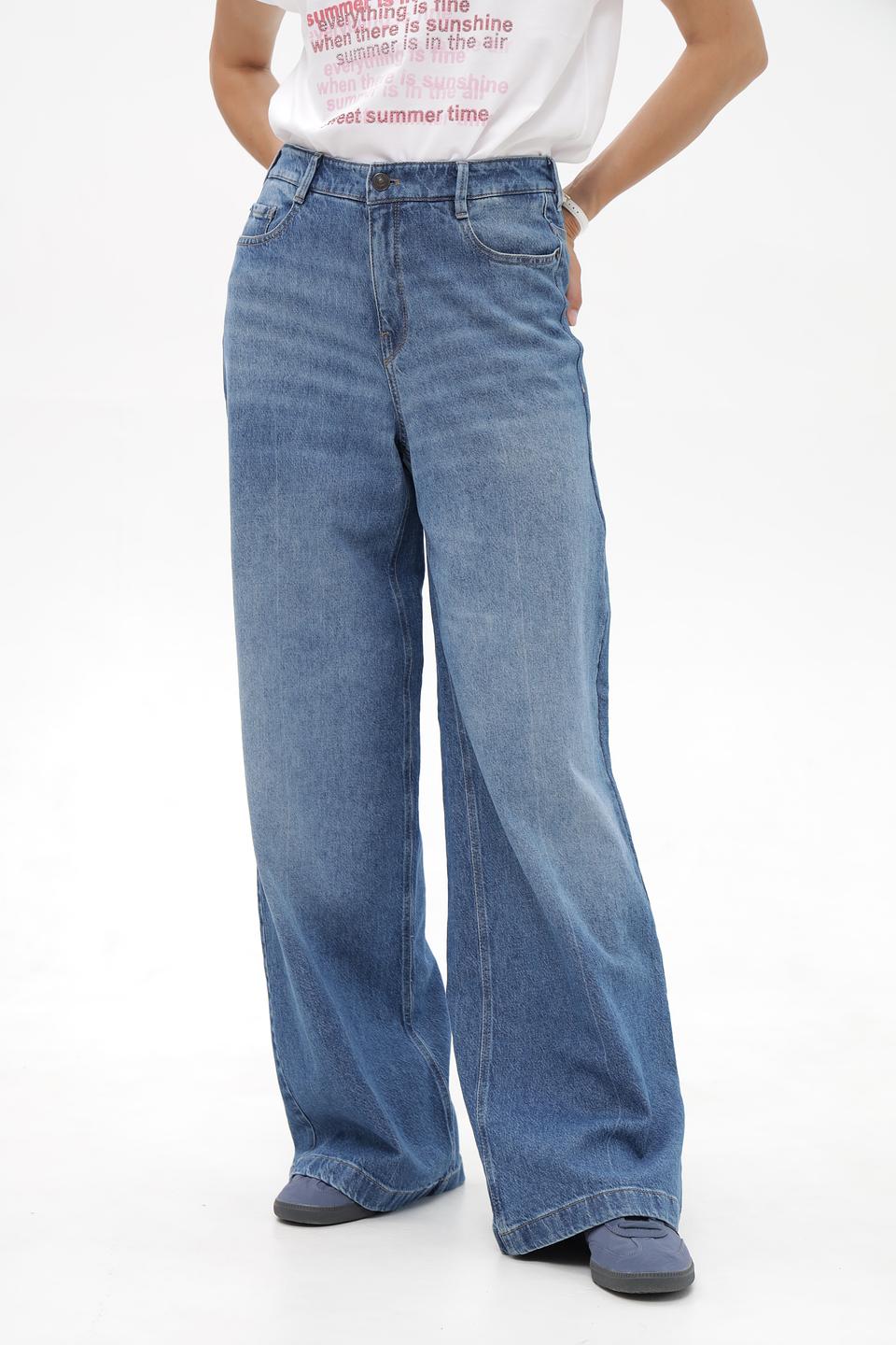 Джинсы Gardeur клеш голубые