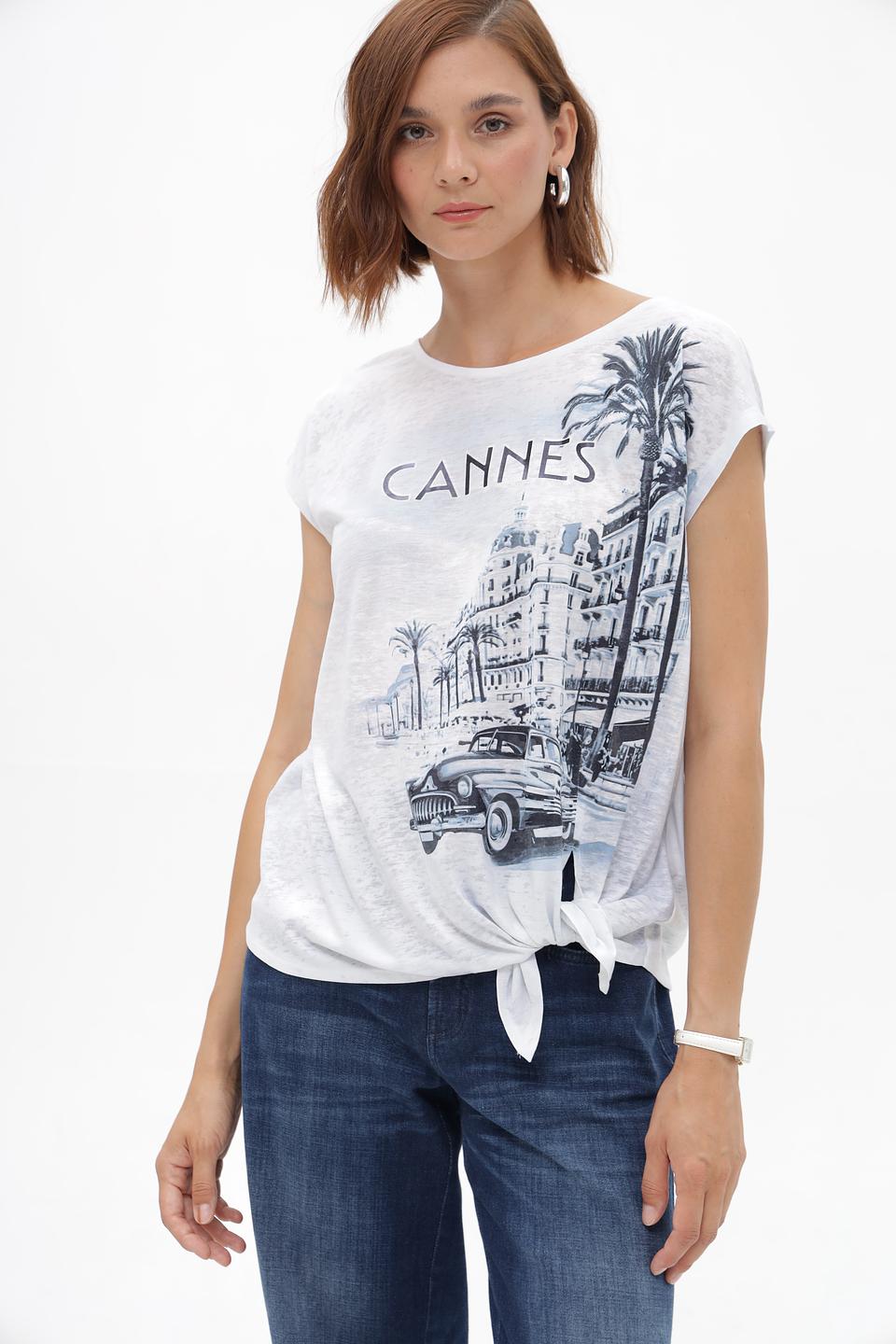 Футболка Monari Канны принт белый