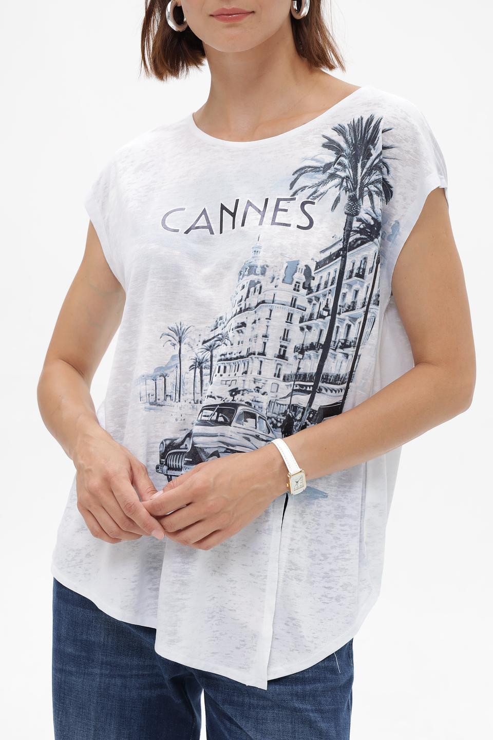 Футболка Monari Канны принт белый