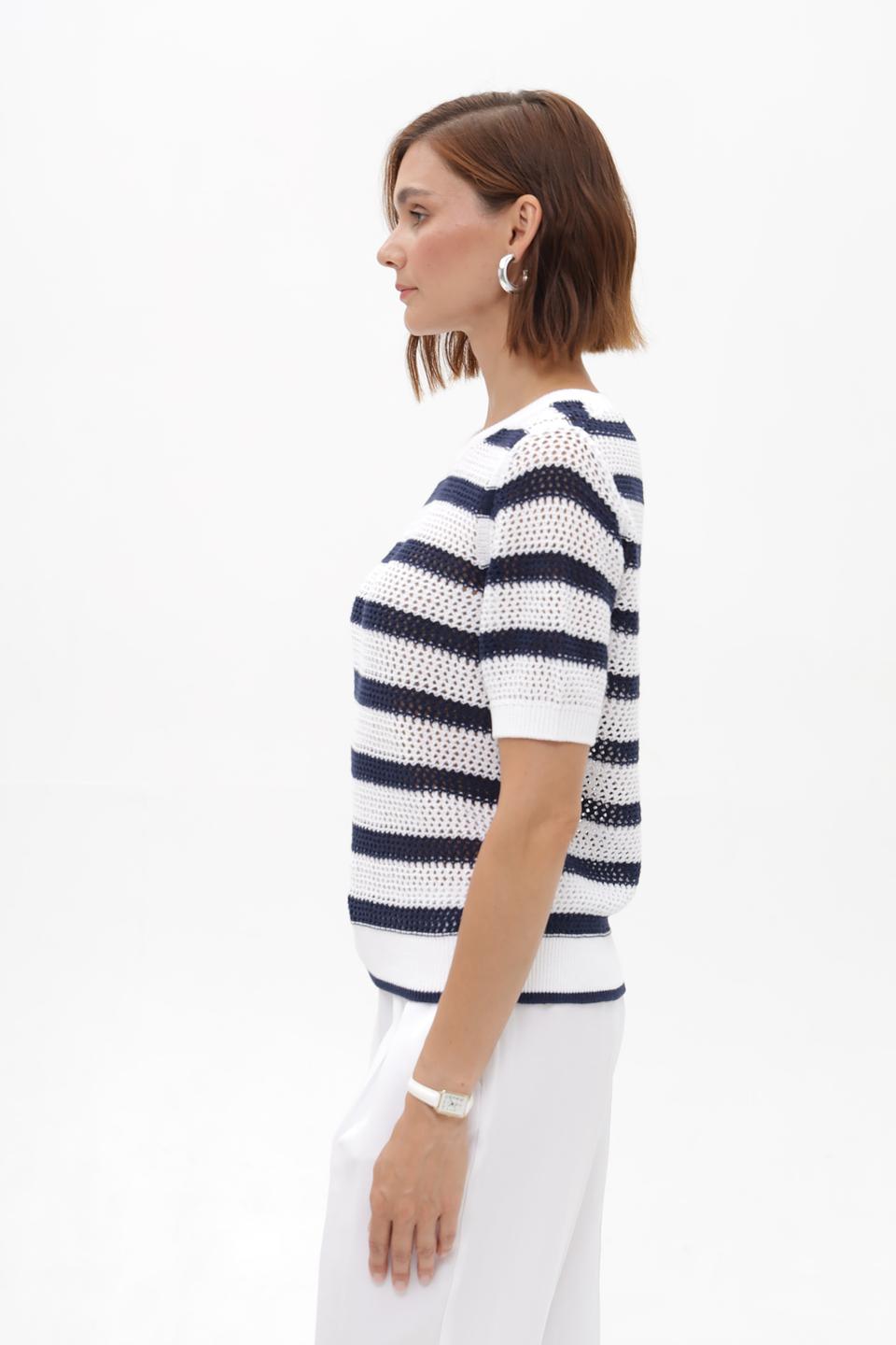 Пуловер Monari в полоску
