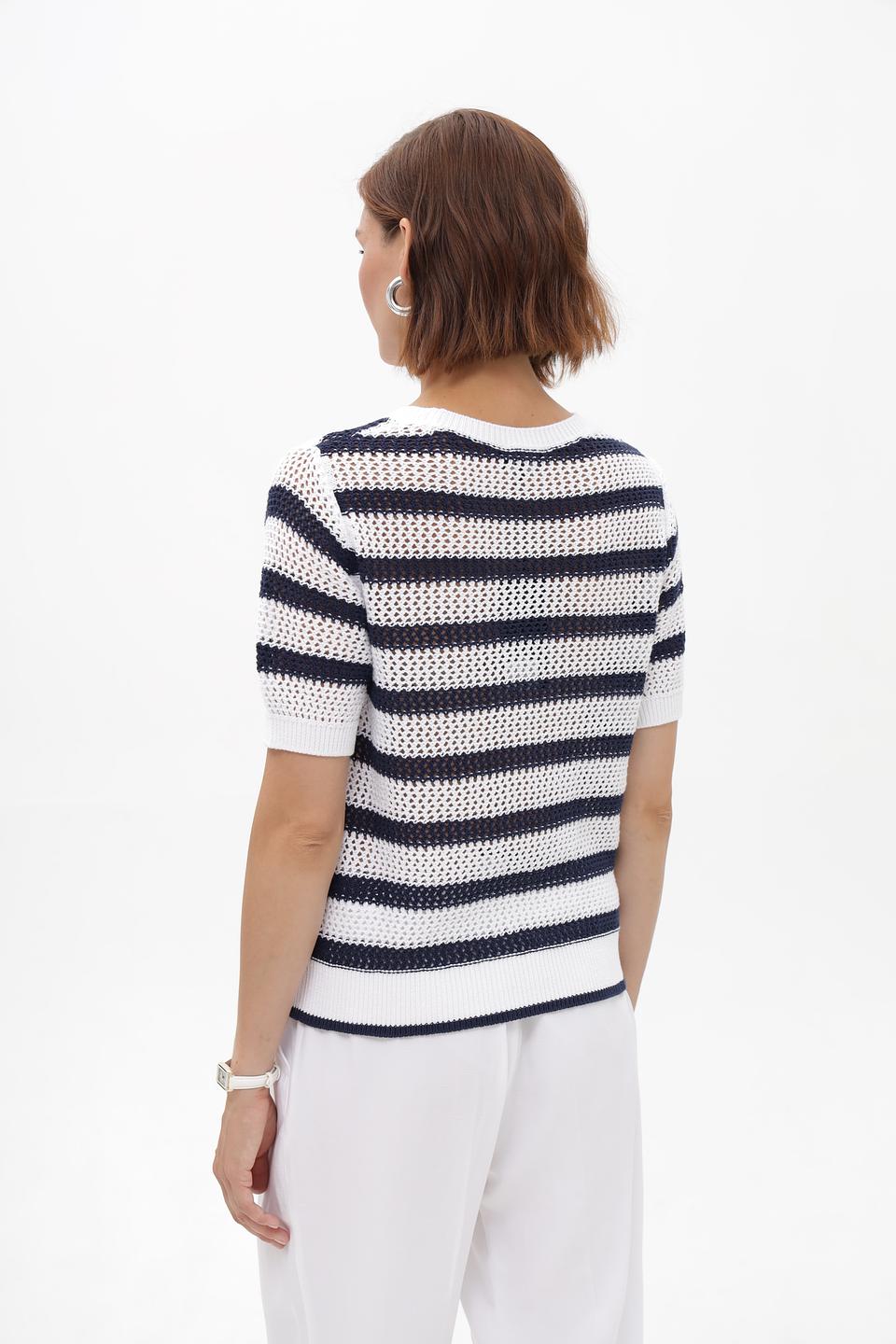 Пуловер Monari в полоску