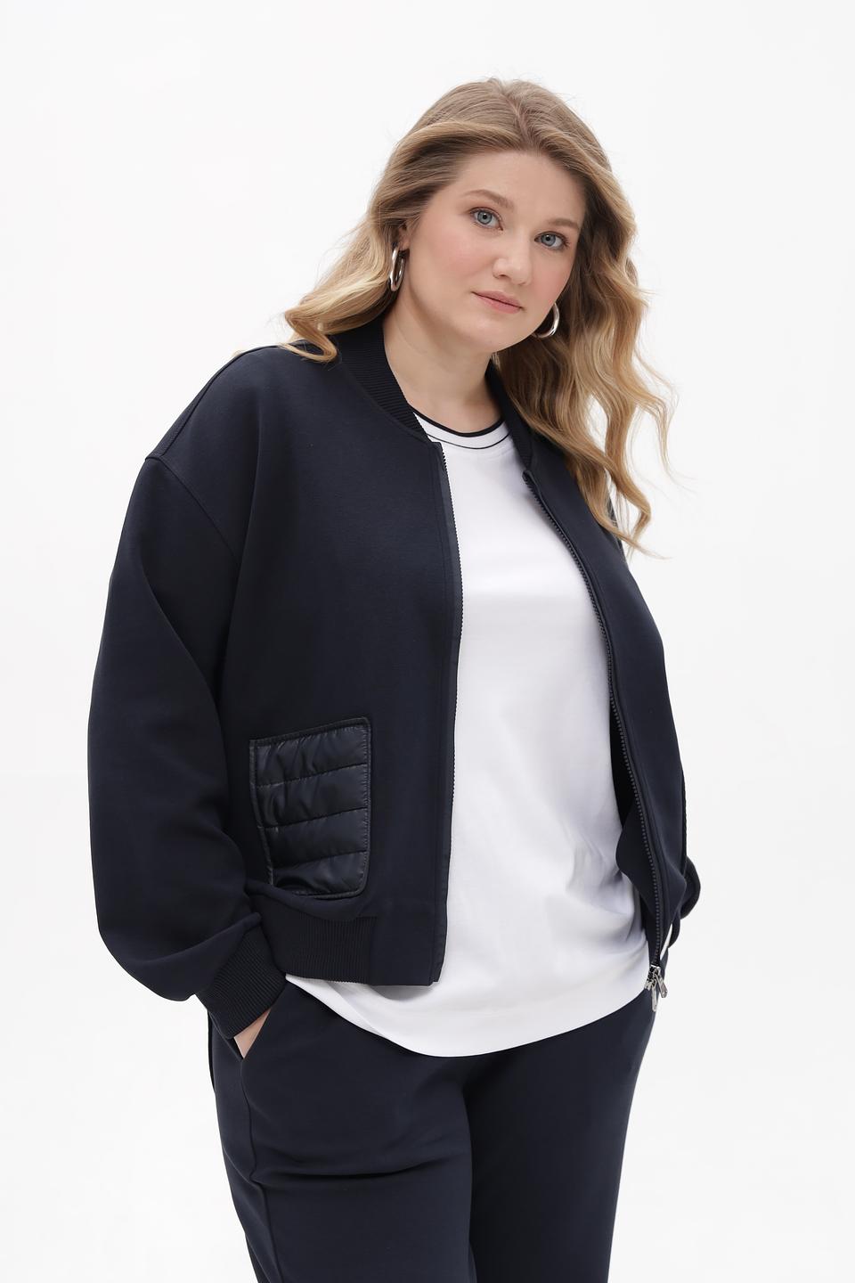 Куртка-бомбер Margittes темно-синяя