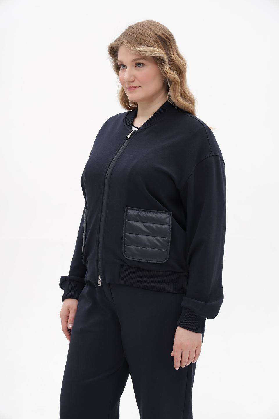 Куртка-бомбер Margittes темно-синяя