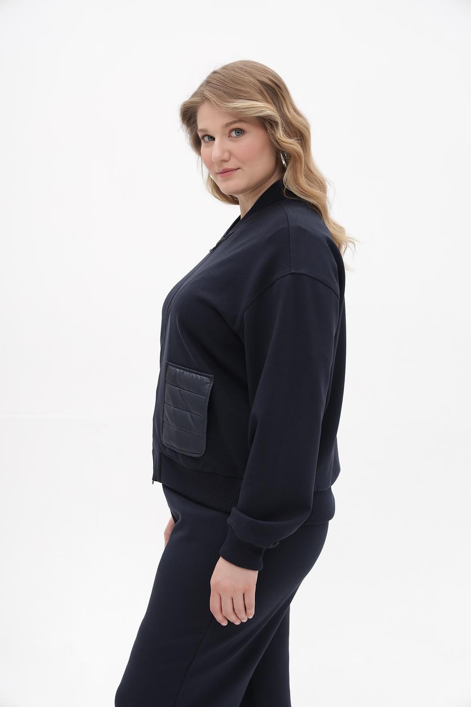 Куртка-бомбер Margittes темно-синяя