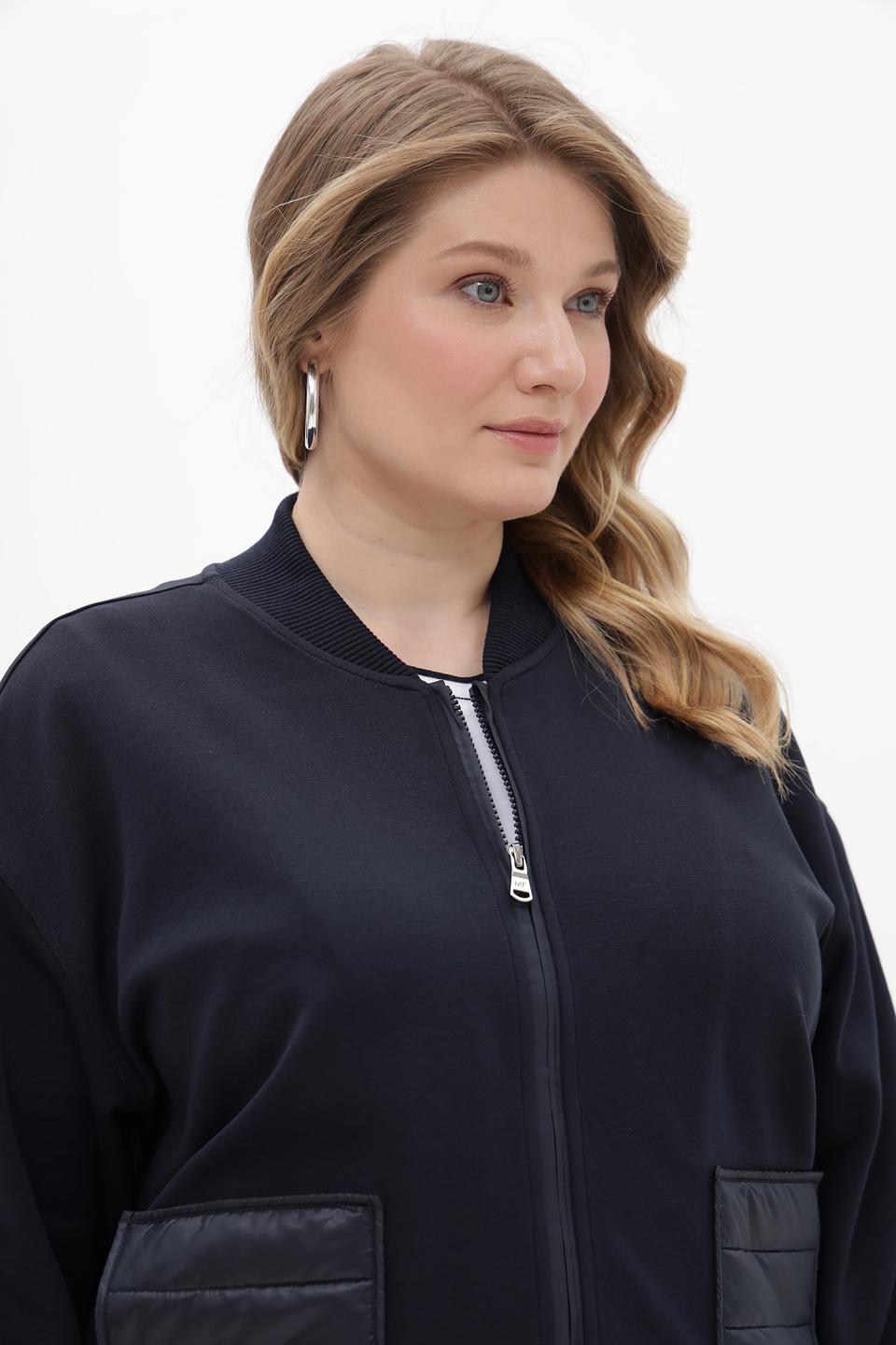 Куртка-бомбер Margittes темно-синяя