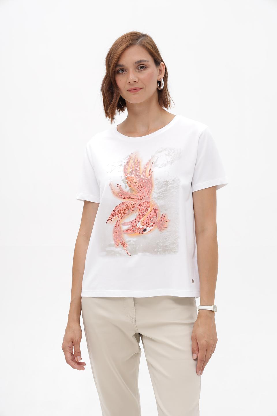 Футболка Monari с принтом рыбы