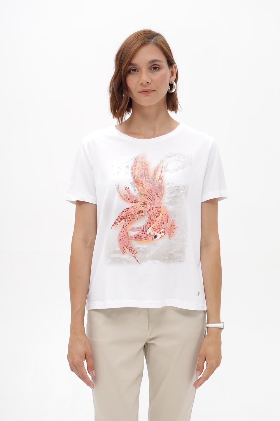 Футболка Monari с принтом рыбы