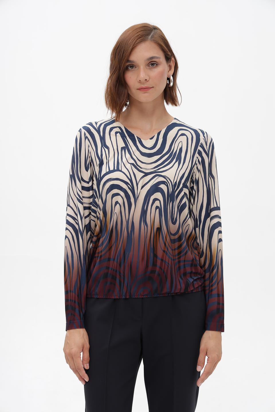 Блузка Bianca с абстрактным принтом