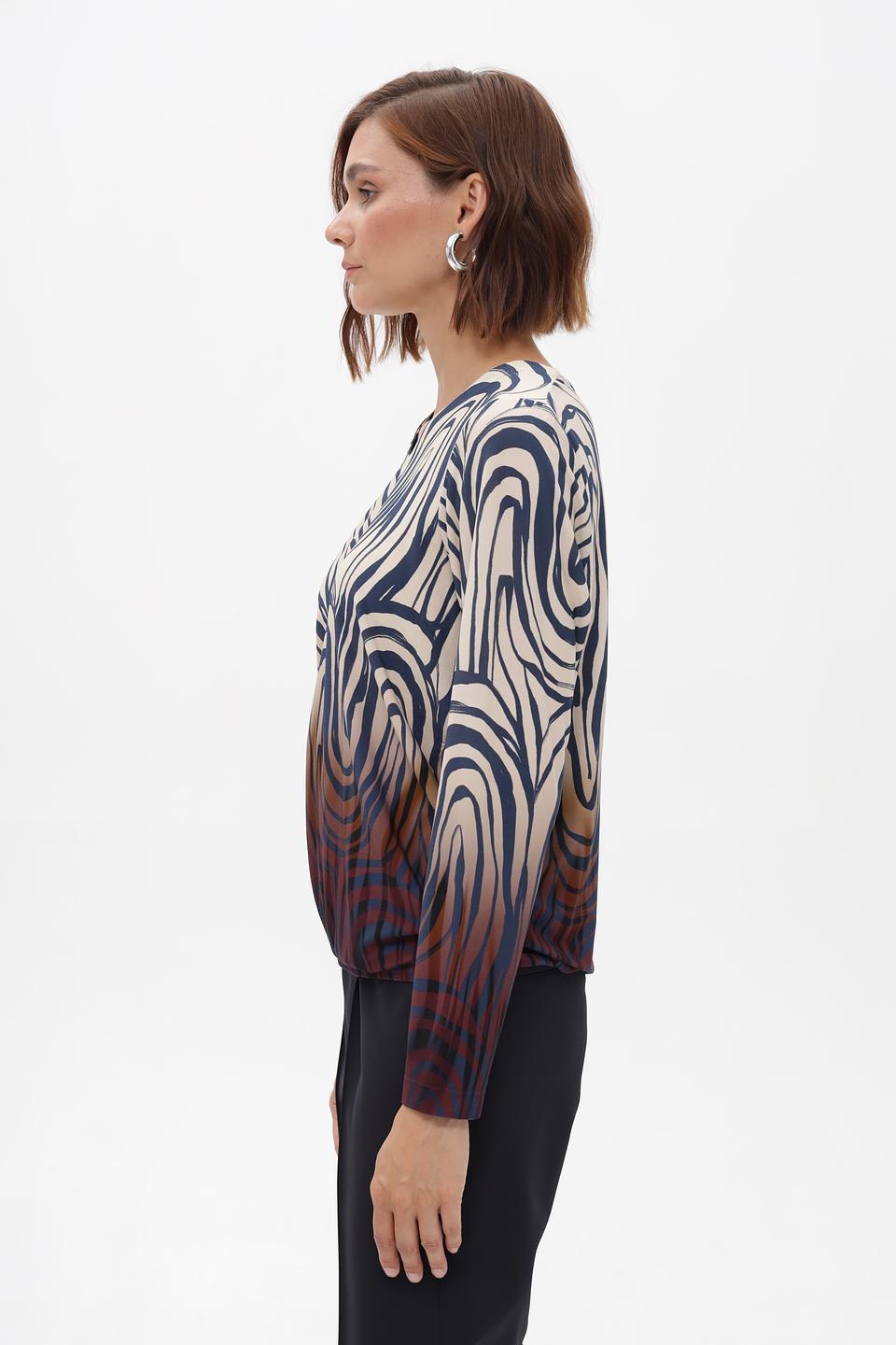 Блузка Bianca с абстрактным принтом