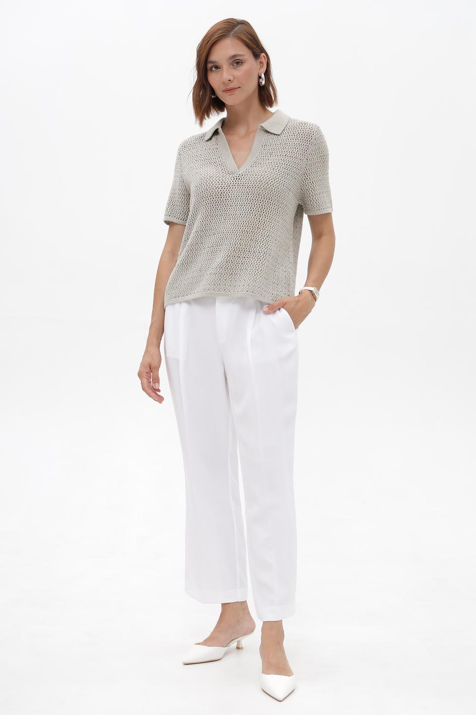 Брюки Monari белые с завязками