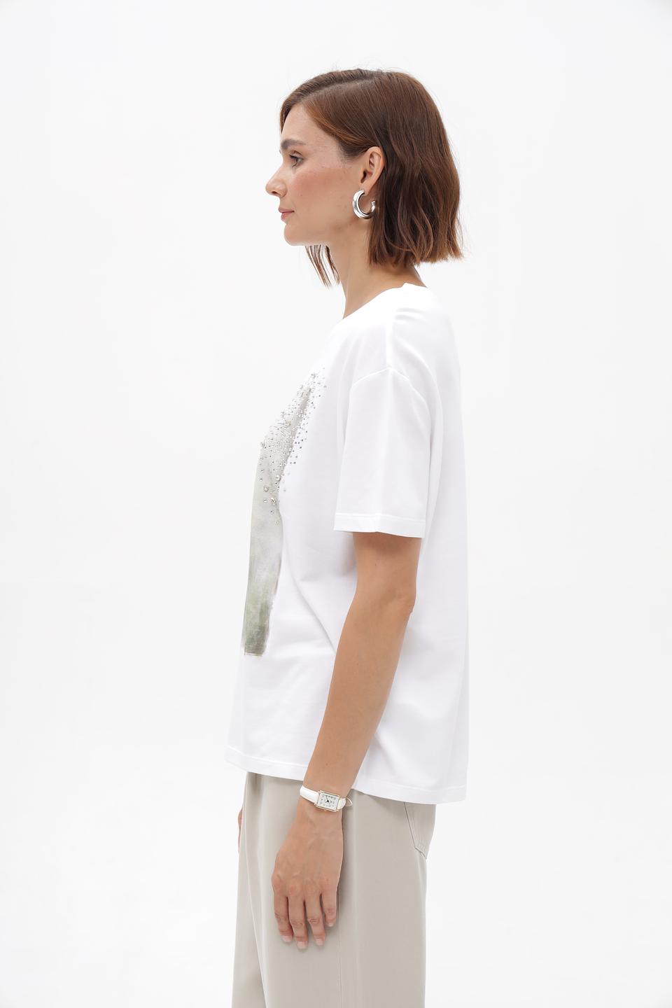 Футболка Monari с тропическим принтом