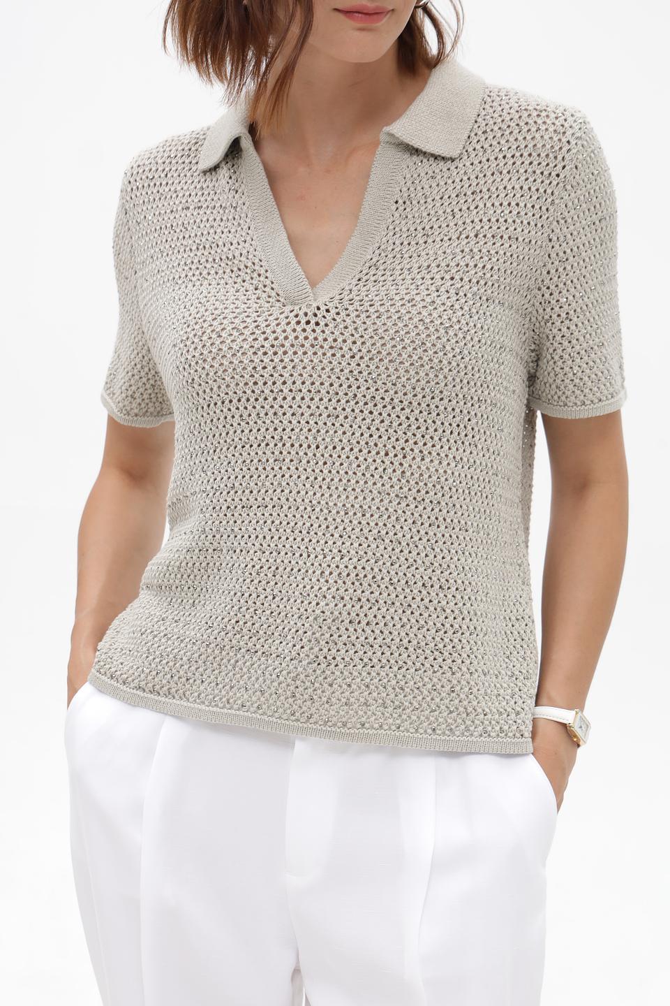 Пуловер Monari с воротником-поло