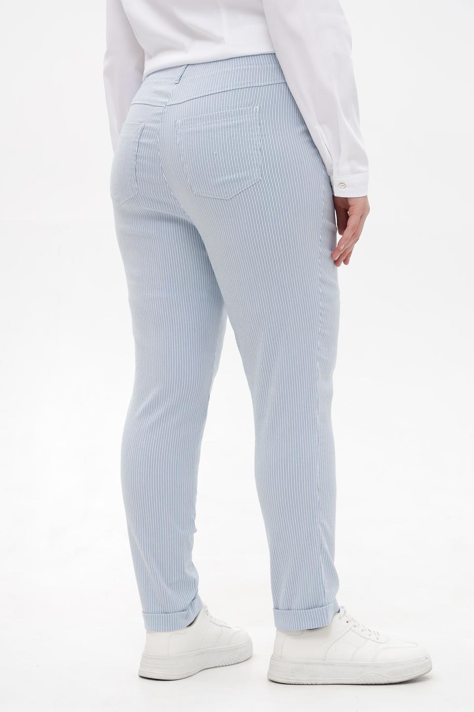 Брюки Relaxed by Toni в полоску голубую