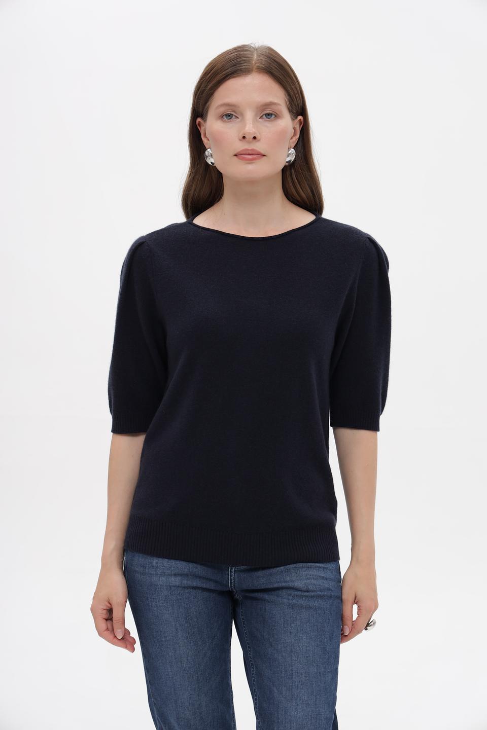 Пуловер Luisa Cerano тёмно-синий с рукавом 3/4