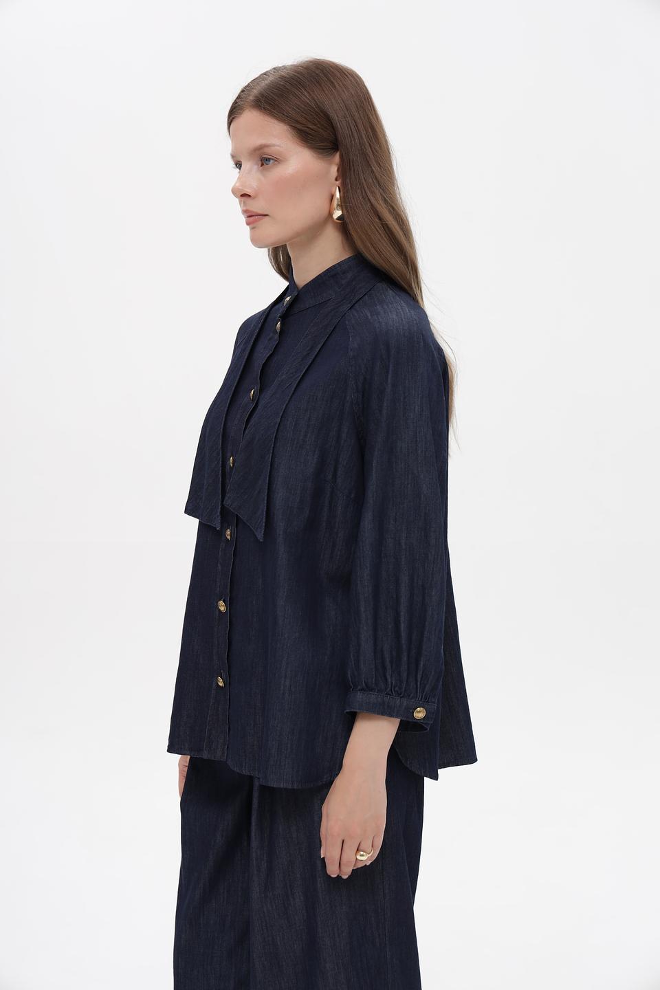 Блузка Luisa Cerano джинсовая с завязкой