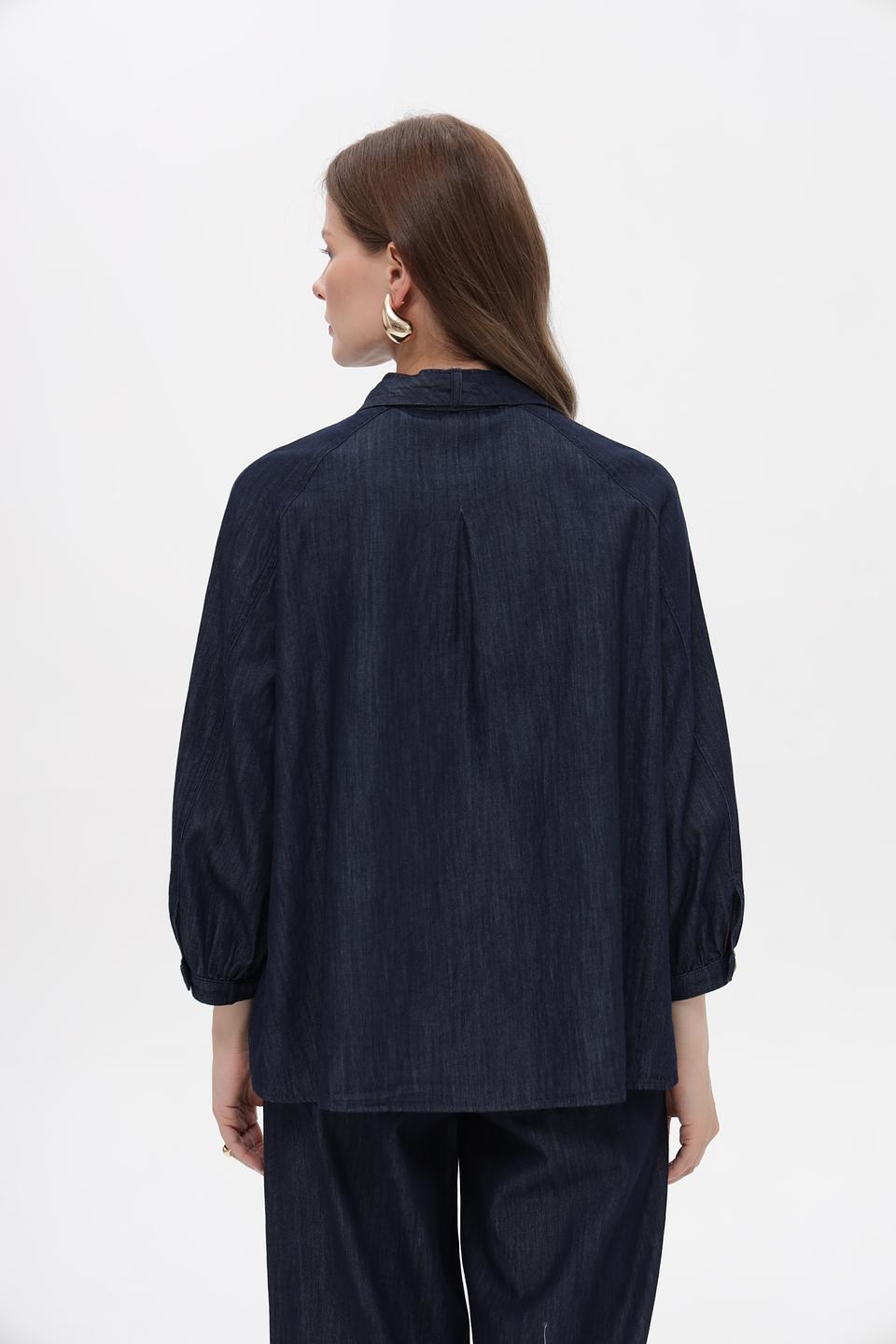 Блузка Luisa Cerano джинсовая с завязкой