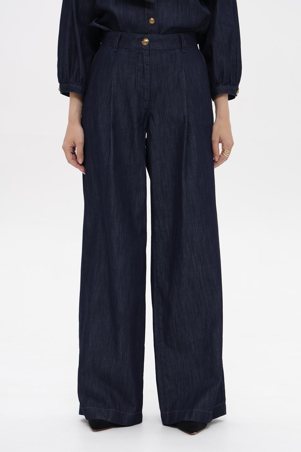 Брюки клёш Luisa Cerano тёмно-синие